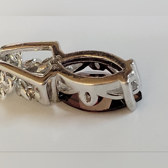 🎀Clearance🎀 NATURAL 1CT GARNET & DIAMONDS PENDANT NECKLACE VINTAGE EXCELLENT - Picture 11 of 13